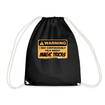 Lustiges Magier Zauberer Shirt Geschenk Idee - Turnbeutel - Schwarz - Vorne