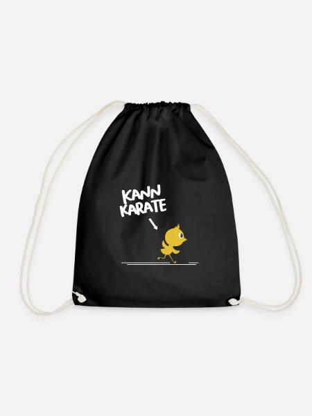 Kann Karate Lustiges Kücken Süß Auffallen Geschenk - Turnbeutel - Schwarz