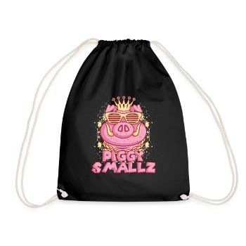 Piggy Smallz Gangster Rapper Schwein Songwriter - Turnbeutel - Schwarz - Vorne