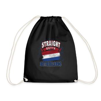 Pays-Bas Drapeau néerlandais Cadeau Hollande - Sac de sport léger - noir - Devant