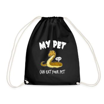 Cadeau drôle d'animal familier de python de serpent - Sac de sport léger - noir - Devant