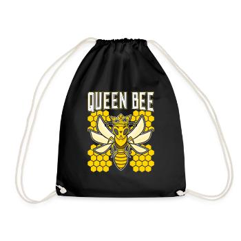 Queen Bee Queen Queen Bee Queen Bee Gift - Drawstring Bag - black - Front