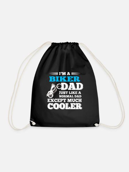 Biker Motorradfahrer Motorrad Dad - Turnbeutel - Schwarz
