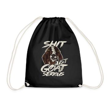 goat - Drawstring Bag - black - Front