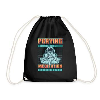 Cosmos Prayer - Drawstring Bag - black - Front