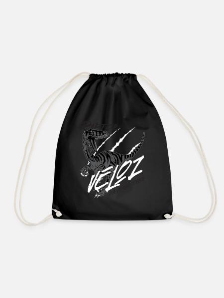 Cool Saurus - Drawstring Bag - black
