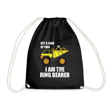 Best man ring gift - Drawstring Bag - black - Front