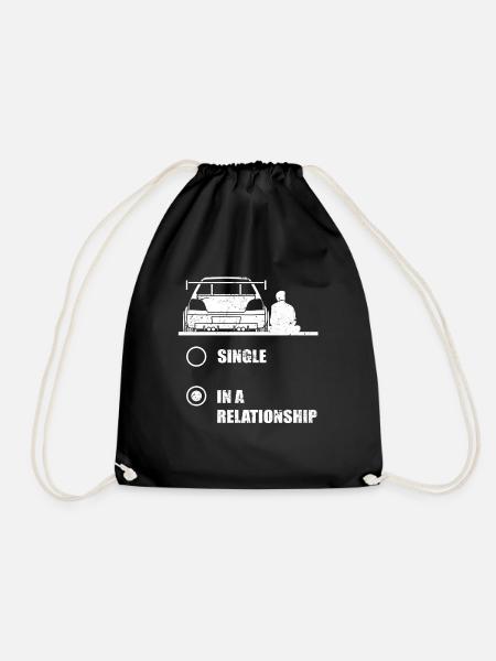 Auto Liebe Single in Beziehung - Turnbeutel - Schwarz