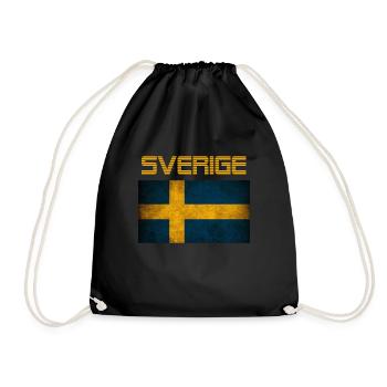Suédois Suède cadeau suédois drapeau suédois - Sac de sport léger - noir - Devant