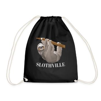 Paresseux Slothville - Sac de sport léger - noir - Devant