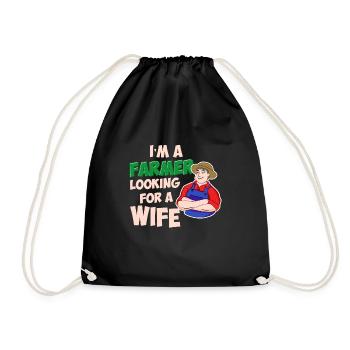 Farmer est à la recherche d'une idée cadeau t-shirt femme - Sac de sport léger - noir - Devant