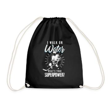 ice Hockey - Drawstring Bag - black - Front
