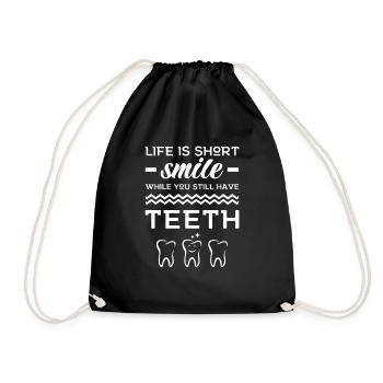 Dentist Dentist Tooth Gift Gift Idea - Drawstring Bag - black - Front