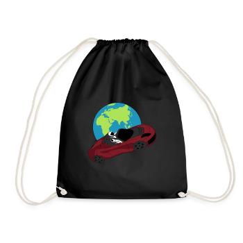 dans l’espace – Design inspiré de - Sac de sport léger - noir - Devant