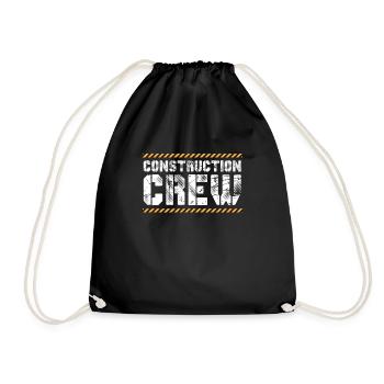 Construction worker construction site team - Drawstring Bag - black - Front