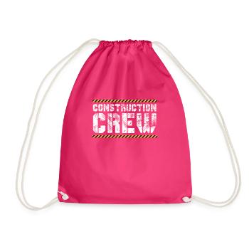 construction worker - Drawstring Bag - fuchsia - Front