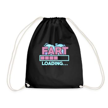 Fart loading - Drawstring Bag - black - Front