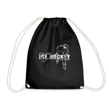 ice Hockey - Drawstring Bag - black - Front
