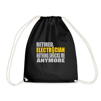Elektriker Rente - Turnbeutel - Schwarz - Vorne