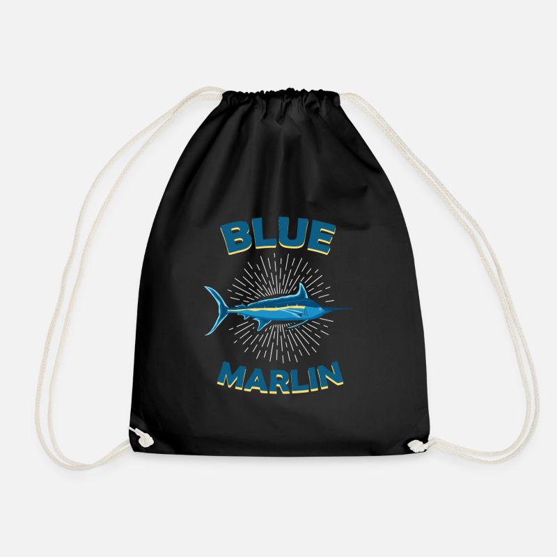 Blue Marlin Blauer Marlin Raubfisch Atlantik - Turnbeutel - Schwarz