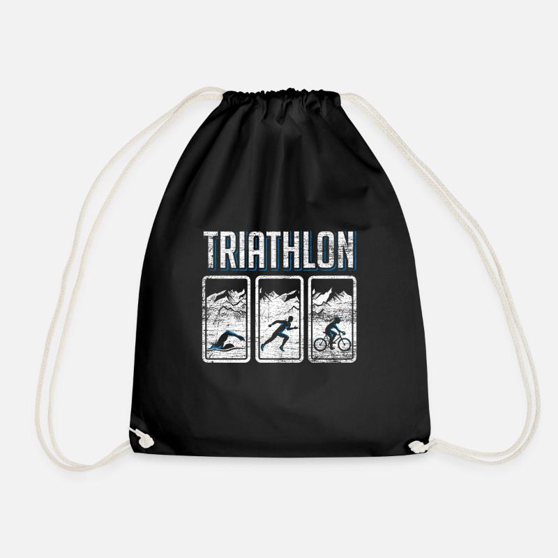 Triathlon Triathlet - Turnbeutel - Schwarz