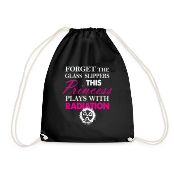 Funny Radiology Tech Princess Radiation - Drawstring Bag - black - Front