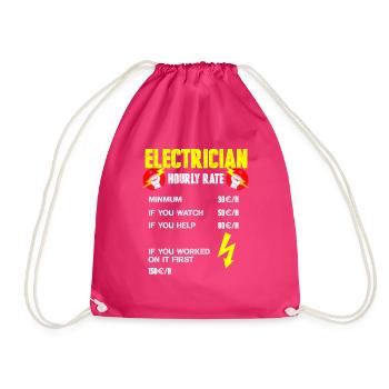 Tarif horaire électricien - Sac de sport léger - fuchsia - Devant