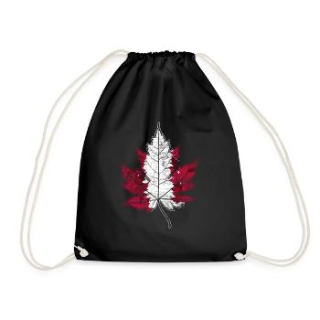 Kanada Geschenk Ahornblatt - Turnbeutel - Schwarz - Vorne