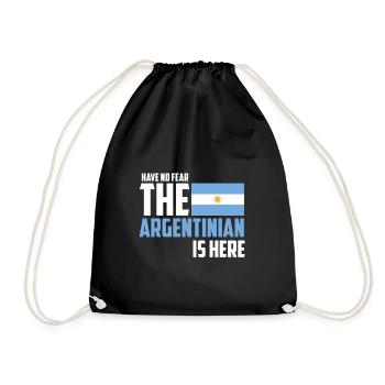 Argentinien - Turnbeutel - Schwarz - Vorne