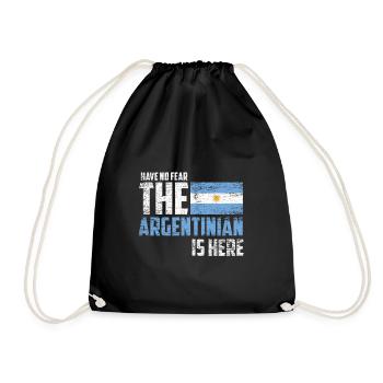 Argentina Argentinian - Drawstring Bag - black - Front