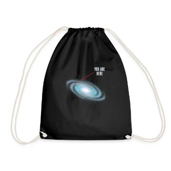 Astronomy galaxy - Drawstring Bag - black - Front