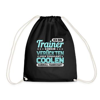 handball - Drawstring Bag - black - Front