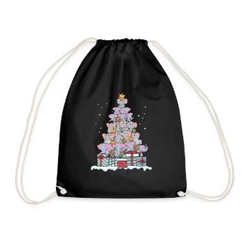 Elephant Elephant Africa Zoo Christmas Gift - Drawstring Bag - black - Front