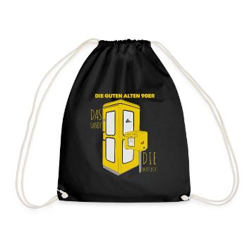 The good old 90s - Drawstring Bag - black - Front