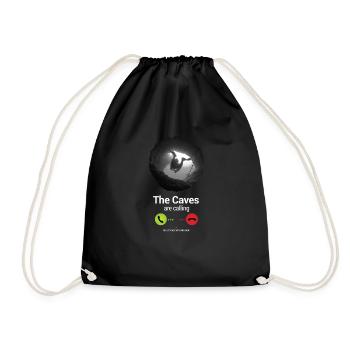 XASTY Cave Diving Caves Dive Diver Cave - Drawstring Bag - black - Front
