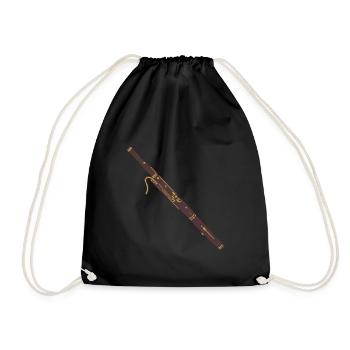 Bassoon gift tones sounds music - Drawstring Bag - black - Front