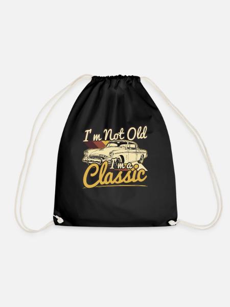 Retro Geburtstag Automobile I'm Not Old Geschenk - Turnbeutel - Schwarz