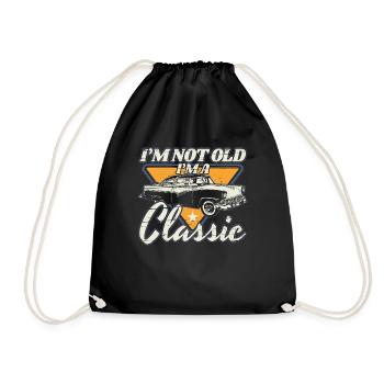 Je ne suis pas vieux, je suis un anniversaire Oldtimer classique - Sac de sport léger - noir - Devant