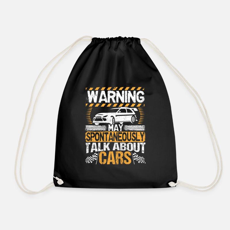 Car Lovers Car Mechatronics Car Mechanic - Drawstring Bag - black
