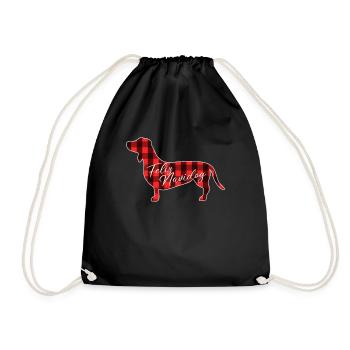 Dachshund Feliz Navidad Gift Chèques de Noël - Sac de sport léger - noir - Devant