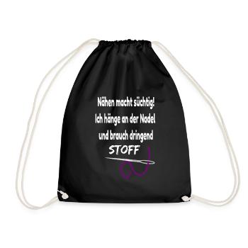 Coudre avec un cadeau d'anniversaire en tissu - Sac de sport léger - noir - Devant