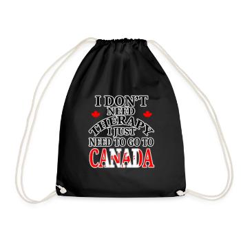 Canada time out - Drawstring Bag - black - Front