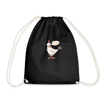 Meow Chicken - Turnbeutel - Schwarz - Vorne