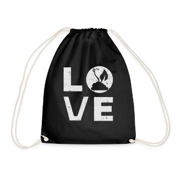 Vegan - Drawstring Bag - black - Front