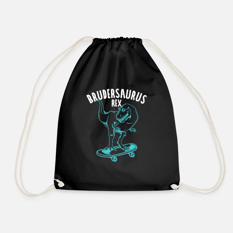 Brudersaurus Rex Geschenkidee für den Besten Brude - Turnbeutel - Schwarz