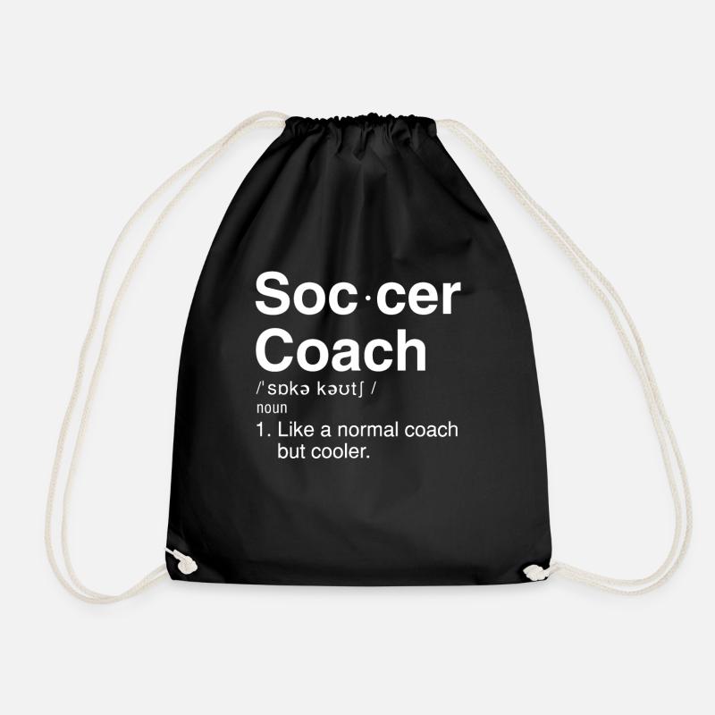 Soccer Coach - Funny Soccer Coach Gift - Drawstring Bag - black