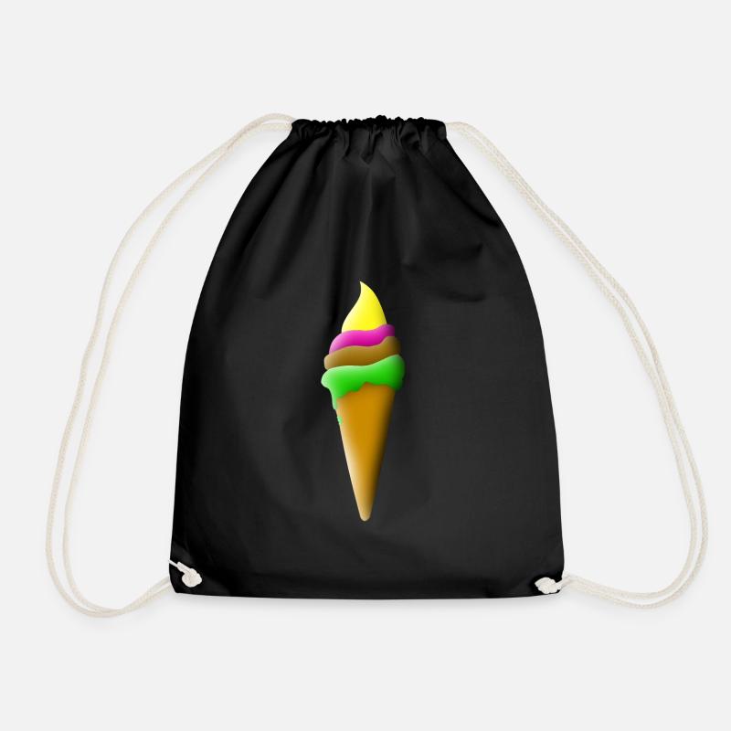 ice - Drawstring Bag - black