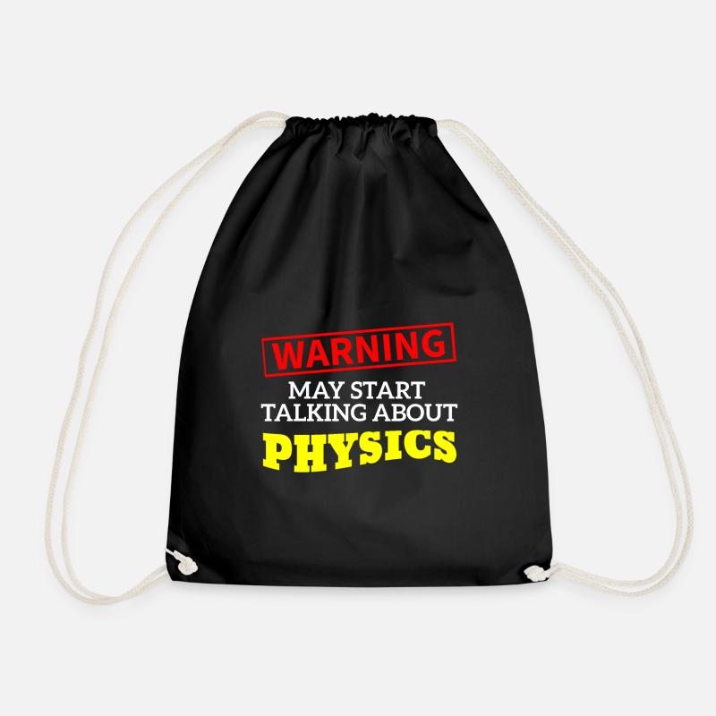 Physics physicist - Drawstring Bag - black