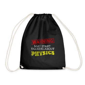 Physics gift - Drawstring Bag - black - Front