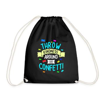 Throw Kindness - Turnbeutel - Schwarz - Vorne